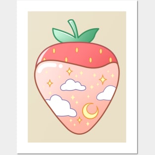 White Chocolate Strawberry Posters and Art